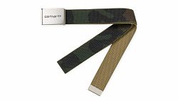 Carhartt WIP Clip Belt Chrome - Camo Laurel-One size zelené I019176_64000-One-size
