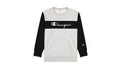 Champion Colour Block Kangaroo Pocket Reverse Weave Sweatshirt-M šedé 214049-EM004-M